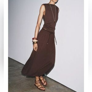 Zara Chocolate A-Line Skirt